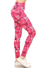 Load image into Gallery viewer, Heart Prints Printed, High Waisted Leggings
