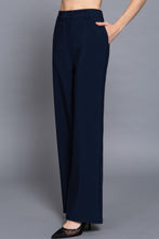 Load image into Gallery viewer, Back elastic straight woven long pants
