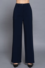 Load image into Gallery viewer, Back elastic straight woven long pants
