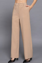 Load image into Gallery viewer, Back elastic straight woven long pants
