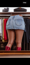 Load image into Gallery viewer, CH.   Women Stretch Denim Mini Skirt
