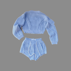 CH.   Sweater High Waist Short 2 Piece Set