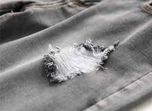 Load image into Gallery viewer, Summer Denim Shorts Men Fahsion Hole Jean Shorts Bermuda Skate Board Harem Mens Jogger Ankle Ripped Wave Knee Length Plus Size
