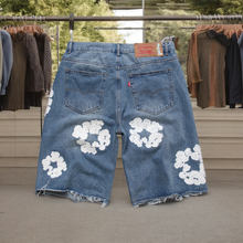 Load image into Gallery viewer, Denim Tears Wreath Jean Shorts
