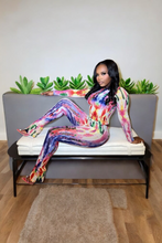 Load image into Gallery viewer, 24.   Printed Color Crop Top Legging 2 Piece Set
