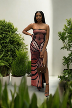 Load image into Gallery viewer, 24.  Graphic Print Sleeveless Slit Maxi Dress
