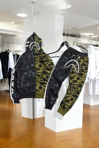 27. A Bathing Ape Bape Camo Shark Sweatsuit