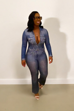 Load image into Gallery viewer, Denim Printed Jumpsuit
