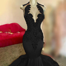 Load image into Gallery viewer, Diamonds Long Mermaid Prom Dress
