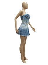 Load image into Gallery viewer, 2 Piece Crop Strapless Summer Suit
