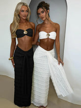 Load image into Gallery viewer, Weird Puss Elegant Women Thin Tierred See Through 2 Piece S
