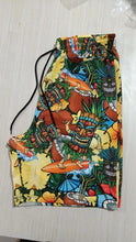 Load image into Gallery viewer, New Fashionable Summer Coconut Leaf Tribe Totem Mask Mayan Ethnic Style Digital Printed Men's Hawaii Beach Fitness Casual Shorts
