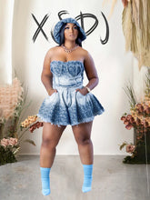 Load image into Gallery viewer, 2 Piece Crop Strapless Summer Suit
