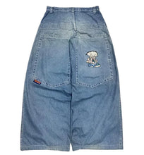 Load image into Gallery viewer, American Street Fashion Trend Gothic Print Loose Jeans Men Harajuku Y2K New Hip Hop Joker Oversized Wide-leg Pants Unisex Jeans
