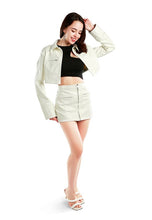 Load image into Gallery viewer, Faux Leather Crop Jacket
