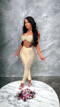 Load image into Gallery viewer, summer Clothing sling nightclub hot drill see-through sexy Two Piece Set Women Clothing
