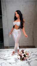 Load image into Gallery viewer, summer Clothing sling nightclub hot drill see-through sexy Two Piece Set Women Clothing
