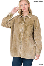 Load image into Gallery viewer, OVERSIZED PREMIUM VINTAGE WASHED CORDUROY SHACKET
