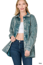 Load image into Gallery viewer, OVERSIZED PREMIUM VINTAGE WASHED CORDUROY SHACKET
