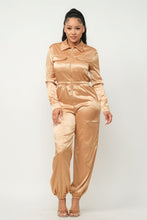 Load image into Gallery viewer, Front Zipper Pockets Top And Pants Jumpsuit
