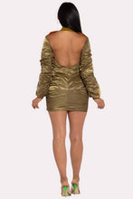 Load image into Gallery viewer, Backless Bomber Mini Dress
