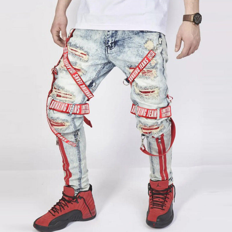 Mens Stacked Rippedjeans Stylish Jeans For Men High Quality Mens Designer  Jeans - Buy Mens Jeans,Men's Jeans With Pockets,Men's Jeans Wear Product on