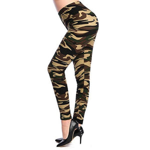 YSDNCHI 2021 Camouflage Womens for Leggins Graffiti Style Slim Stretch Trouser Army Green Leggings Deportes Pants K085