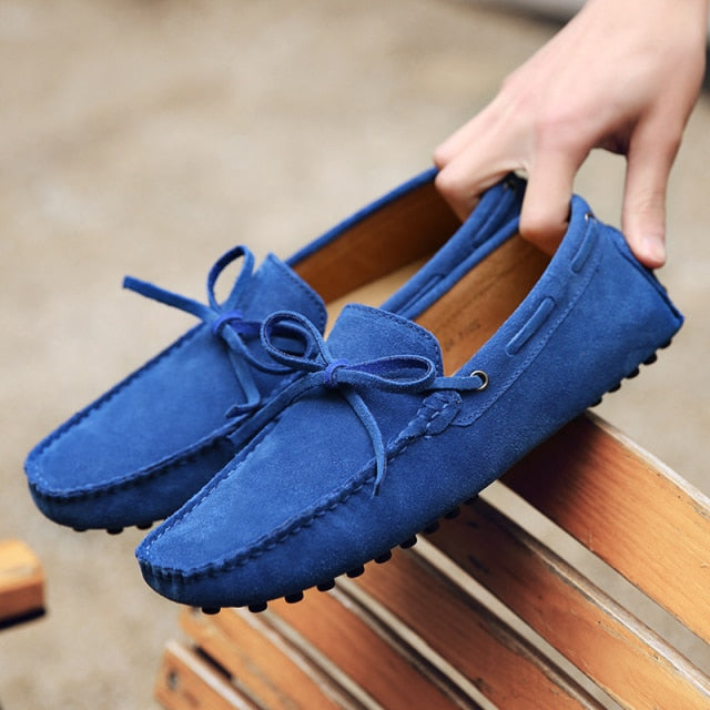 Fashion Men Shoes Genuine Leather Casual Summer Shoes Classic Mens Loafers Elegantes Slip On Men's Flats Plus Male Driving Shoes