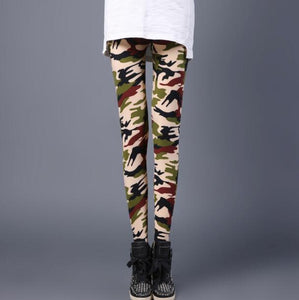 YSDNCHI 2021 Camouflage Womens for Leggins Graffiti Style Slim Stretch Trouser Army Green Leggings Deportes Pants K085